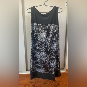 Tirana B black & silver dress Size XL